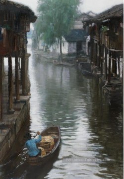 Campagne de Jiangnan 1984 Chinois Chen Yifei Peinture à l'huile